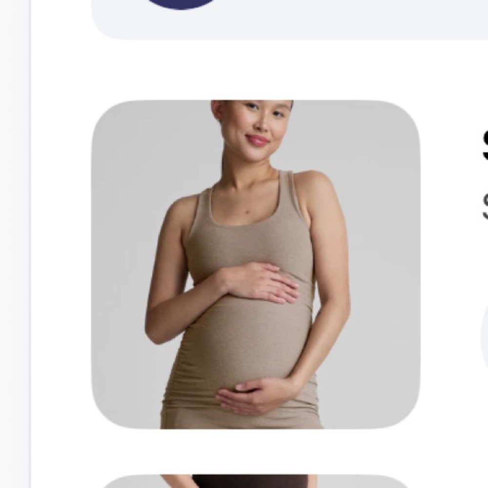 Beyond Yoga Maternity Tank Top in Birch Heather